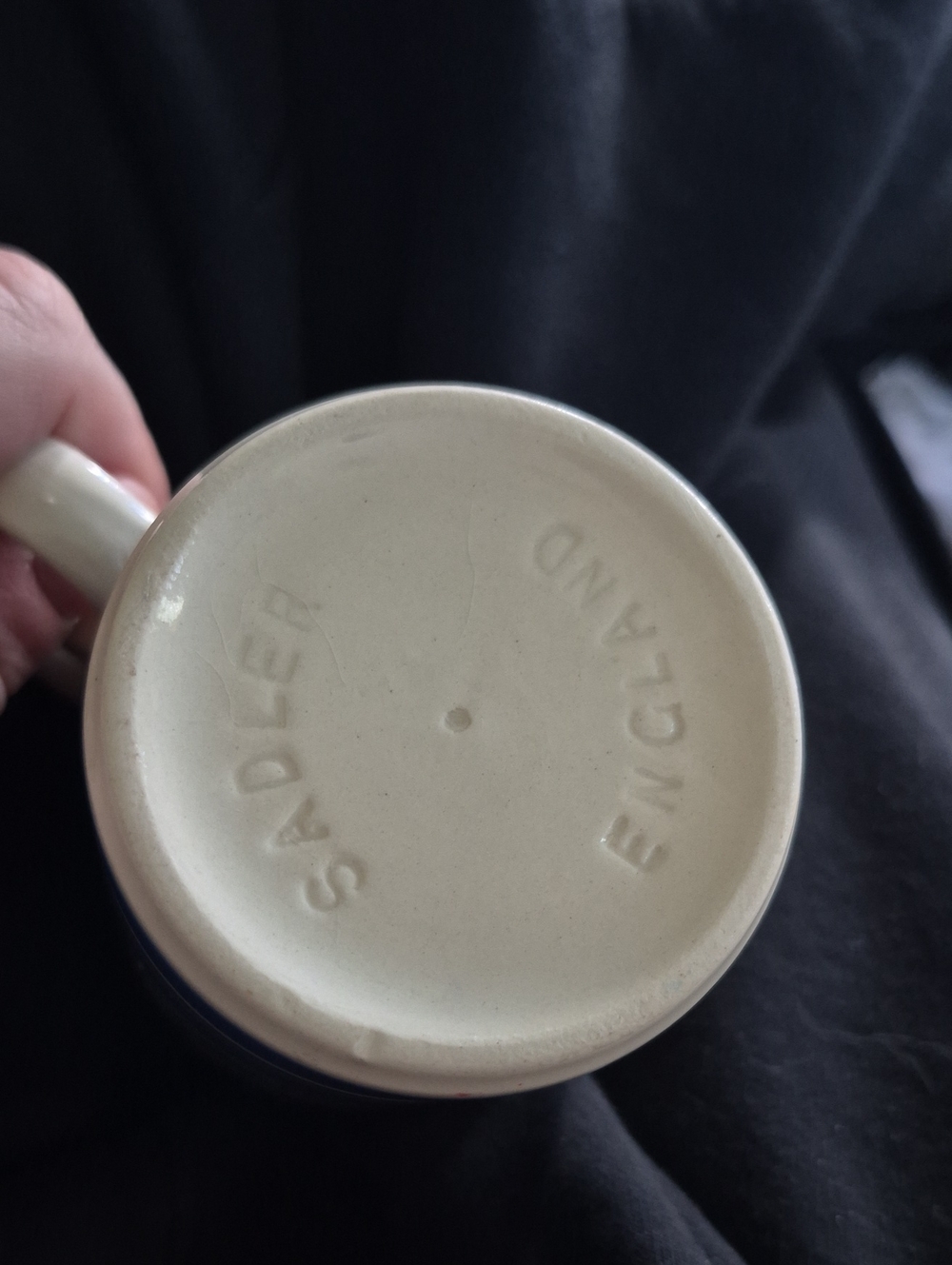 Sandler Cream and Blue Ceramic Mug